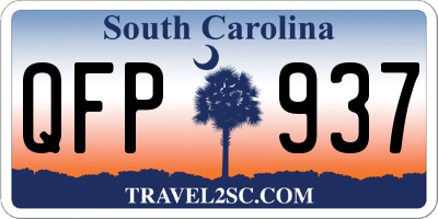 SC license plate QFP937