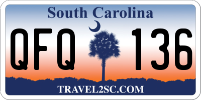 SC license plate QFQ136