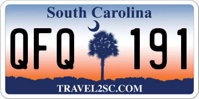 SC license plate QFQ191