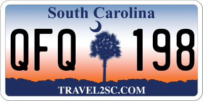 SC license plate QFQ198
