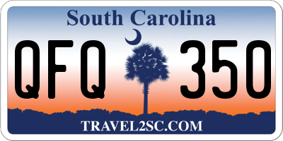 SC license plate QFQ350