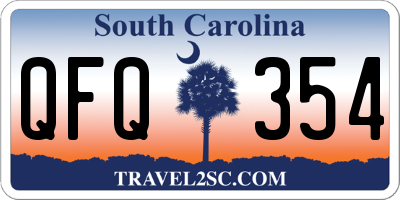 SC license plate QFQ354