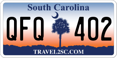 SC license plate QFQ402