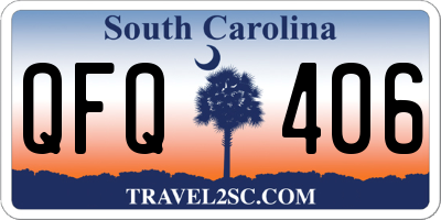 SC license plate QFQ406