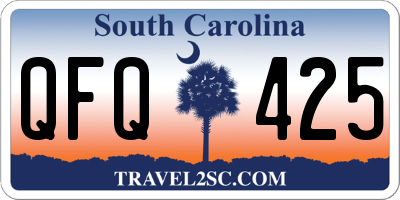 SC license plate QFQ425