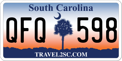 SC license plate QFQ598