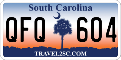 SC license plate QFQ604