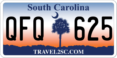SC license plate QFQ625
