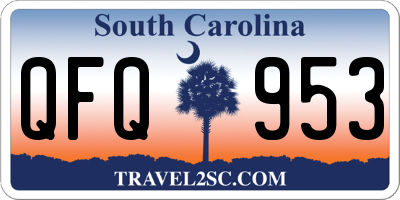 SC license plate QFQ953