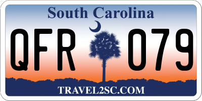 SC license plate QFR079