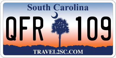 SC license plate QFR109
