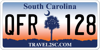 SC license plate QFR128