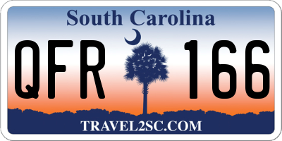 SC license plate QFR166