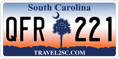 SC license plate QFR221