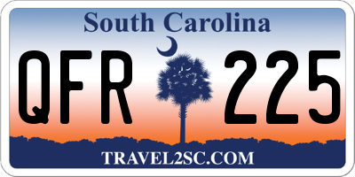 SC license plate QFR225