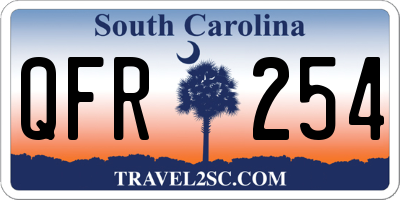 SC license plate QFR254
