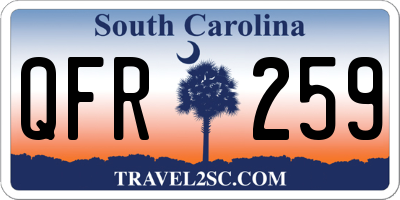 SC license plate QFR259