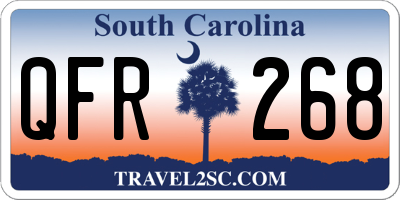 SC license plate QFR268