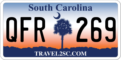 SC license plate QFR269