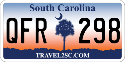 SC license plate QFR298