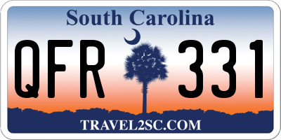 SC license plate QFR331