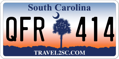 SC license plate QFR414