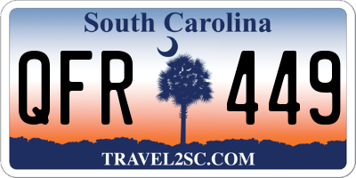 SC license plate QFR449