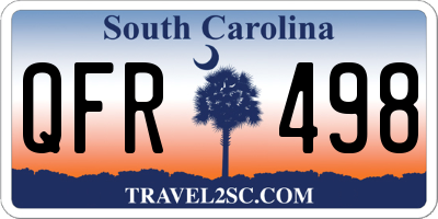 SC license plate QFR498