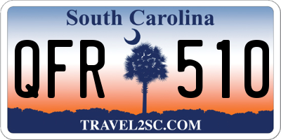 SC license plate QFR510