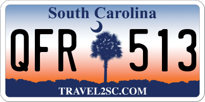 SC license plate QFR513