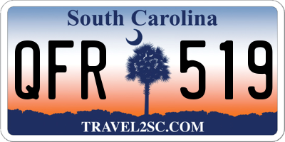 SC license plate QFR519
