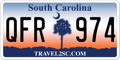 SC license plate QFR974