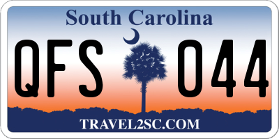 SC license plate QFS044