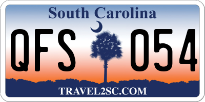 SC license plate QFS054