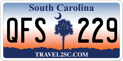 SC license plate QFS229