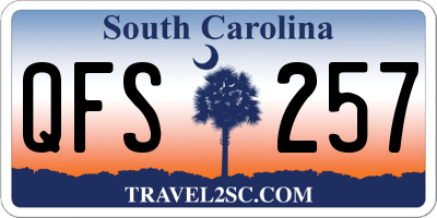 SC license plate QFS257