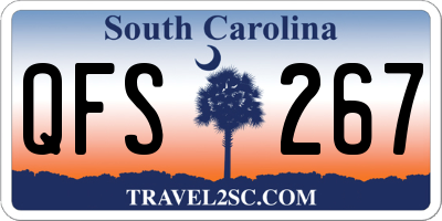 SC license plate QFS267