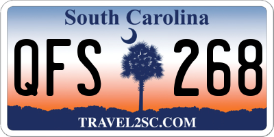 SC license plate QFS268