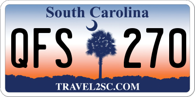 SC license plate QFS270