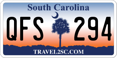 SC license plate QFS294