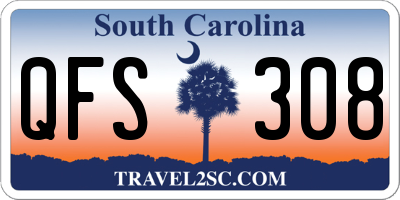 SC license plate QFS308
