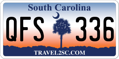 SC license plate QFS336