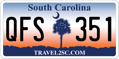 SC license plate QFS351