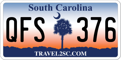SC license plate QFS376