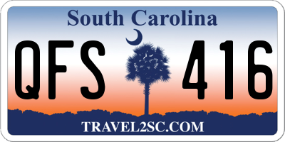 SC license plate QFS416