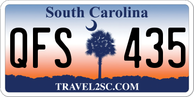 SC license plate QFS435
