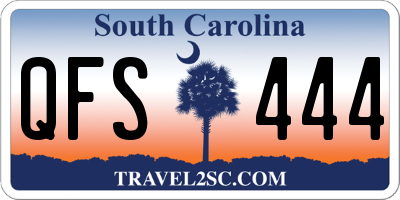SC license plate QFS444