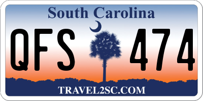 SC license plate QFS474