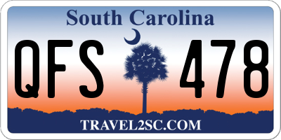 SC license plate QFS478