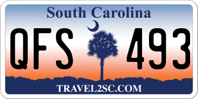 SC license plate QFS493